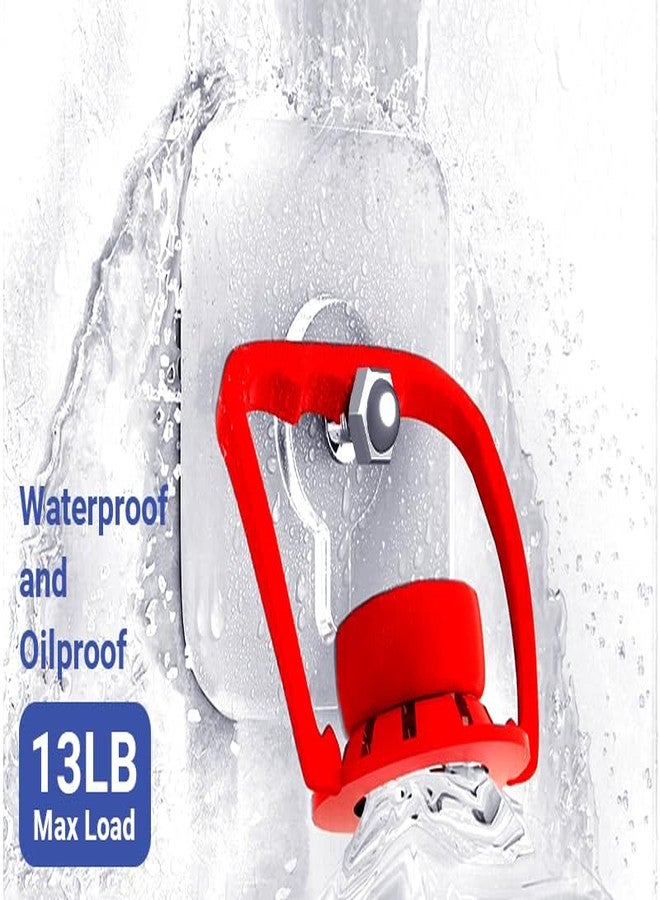 Revwd Adhesive Wall Screws Hanging Nails Non-Trace No Drilling Transparent Nail Free Wall Hook Heavy Duty Waterproof Seamless Screw Hook Kitchen Bathroom Storage Room Tile Wall (8mm 20 -Pack) - Image 5